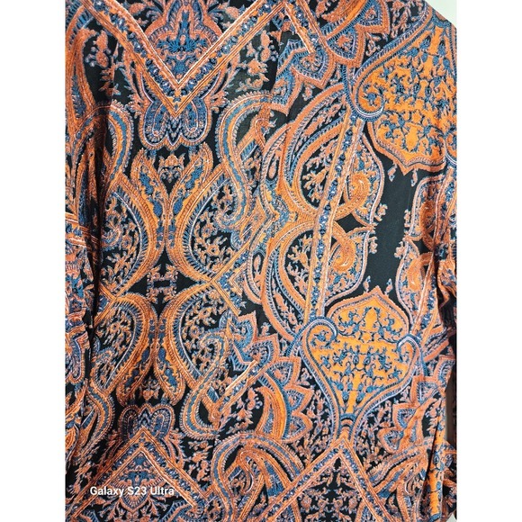 Free People, szS/P, house coat/kimono/ beach cover, paisley - Picture 7 of 7